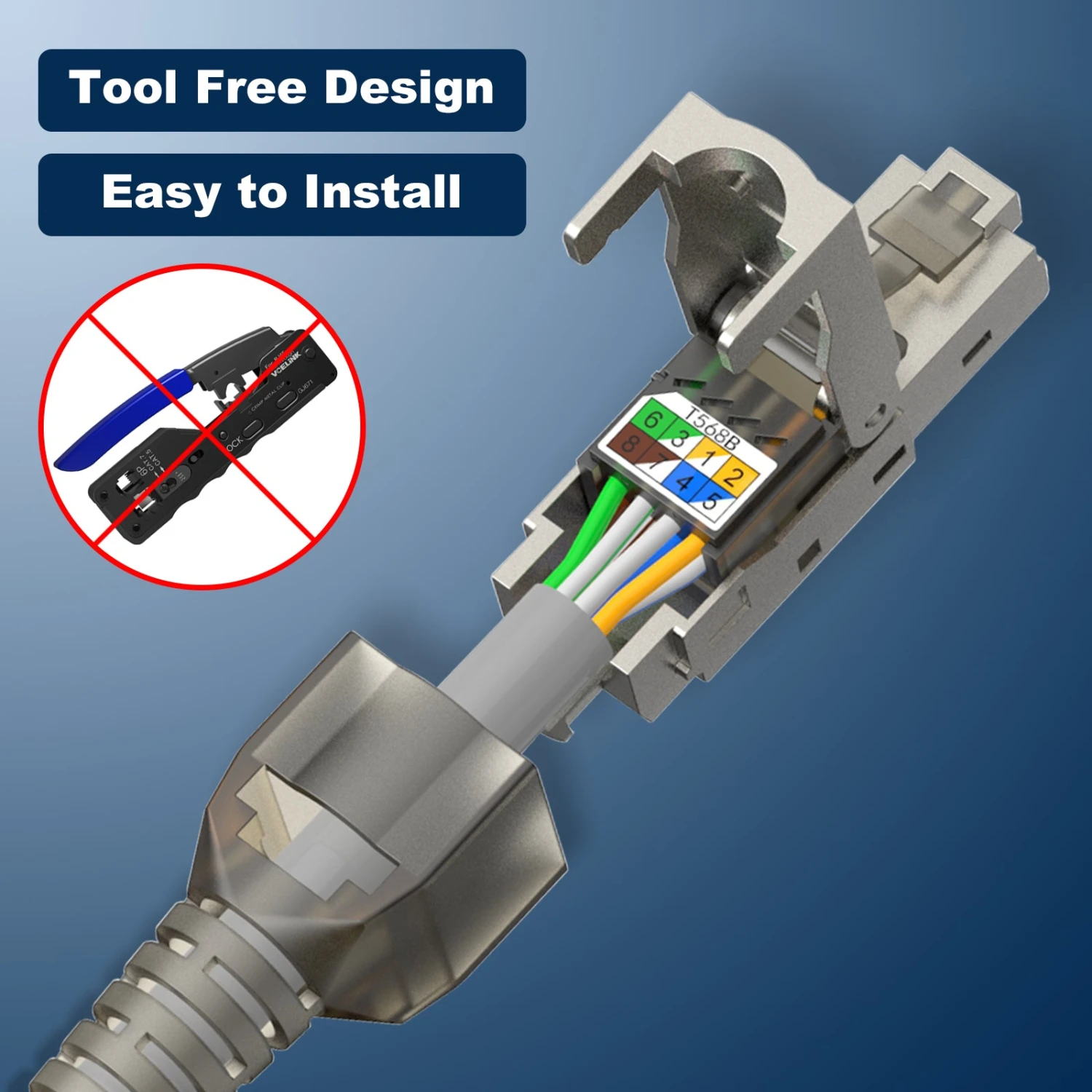 Toolless RJ45 Cat6a Connector VCELINK 8 Toolless RJ45 Cat6a Connector VCELINK - Image 6