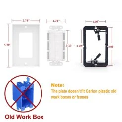 1-Gang Brush Wall Plate VCELINK -VCELINK SHOP A176 A177BK 3P US 11