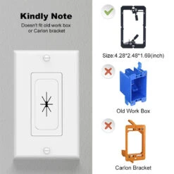 Cable Pass Through Wall Plate VCELINK -VCELINK SHOP A187 7