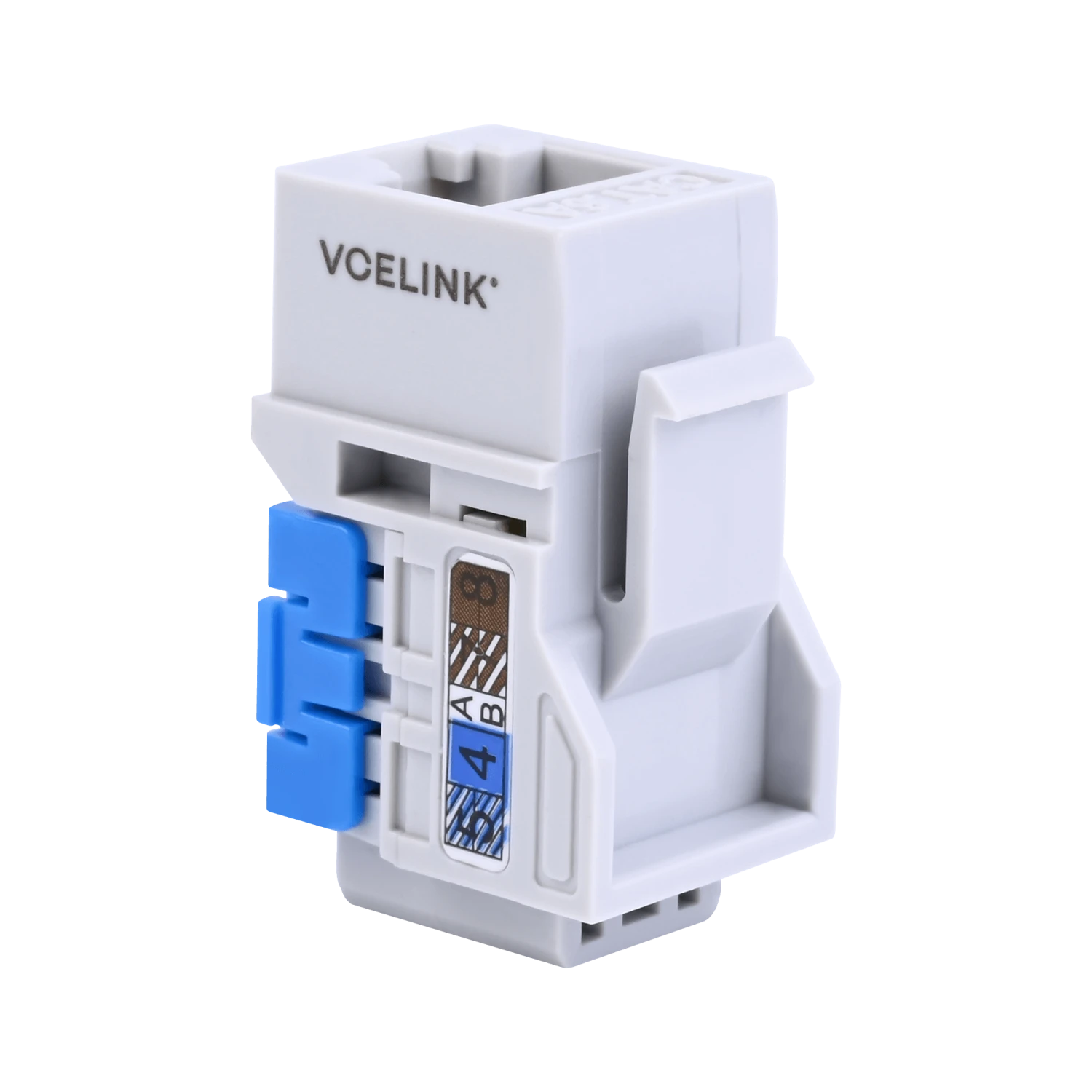 Cat6a 90 Degree Keystone Jack, Unshielded VCELINK 4 Cat6a 90 Degree Keystone Jack, Unshielded VCELINK - Image 2