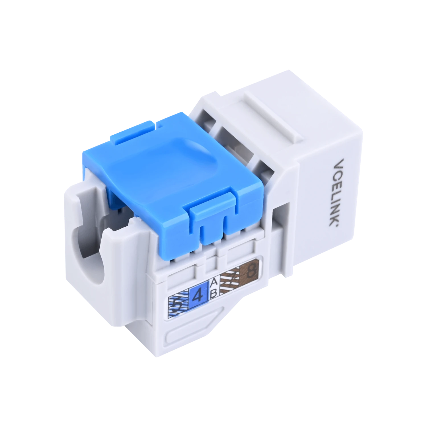 Cat6a 90 Degree Keystone Jack, Unshielded VCELINK 5 Cat6a 90 Degree Keystone Jack, Unshielded VCELINK - Image 3