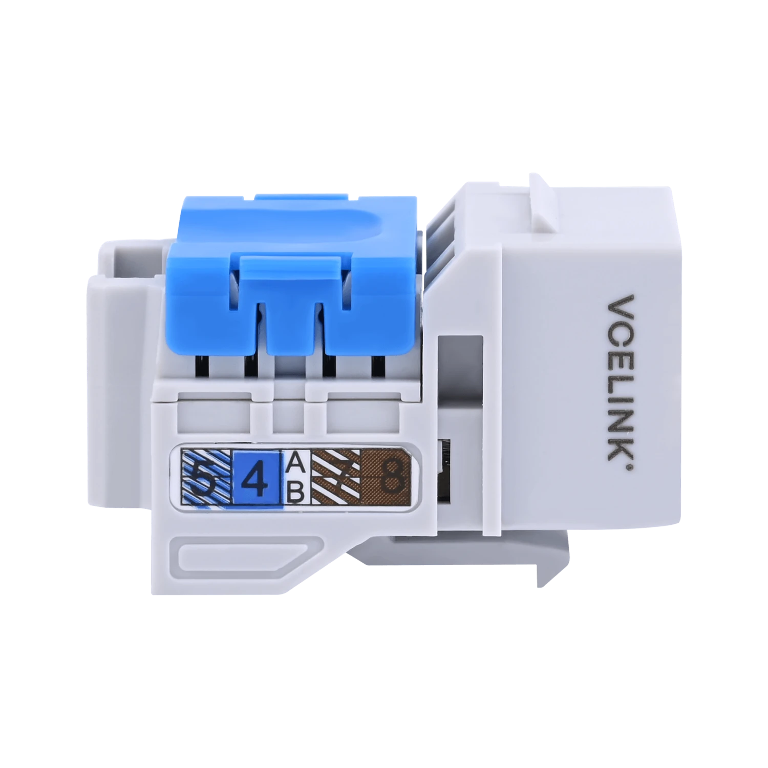 Cat6a 90 Degree Keystone Jack, Unshielded VCELINK 7 Cat6a 90 Degree Keystone Jack, Unshielded VCELINK - Image 5