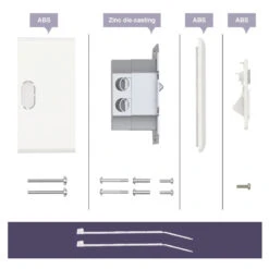 German-style Single Port RJ45 Faceplate VCELINK -VCELINK SHOP DE07WT 2