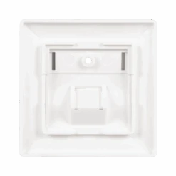 German-style 1-Port Keystone Faceplate VCELINK -VCELINK SHOP DE08WT Back 2