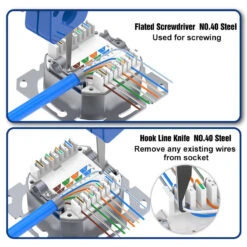 Krone Punch Down Tool With Cat 6 Wire Stripper VCELINK -VCELINK SHOP G602BL G601BL 5