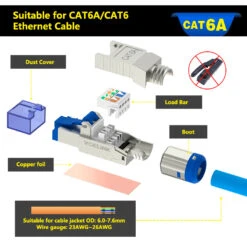 Cat6a RJ45 Connector VCELINK -VCELINK SHOP KJ19 6A 5