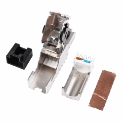Cat6a RJ45 Field Termination Plug With Locking Mechanism VCELINK -VCELINK SHOP KJ25BK 6A Angle 3
