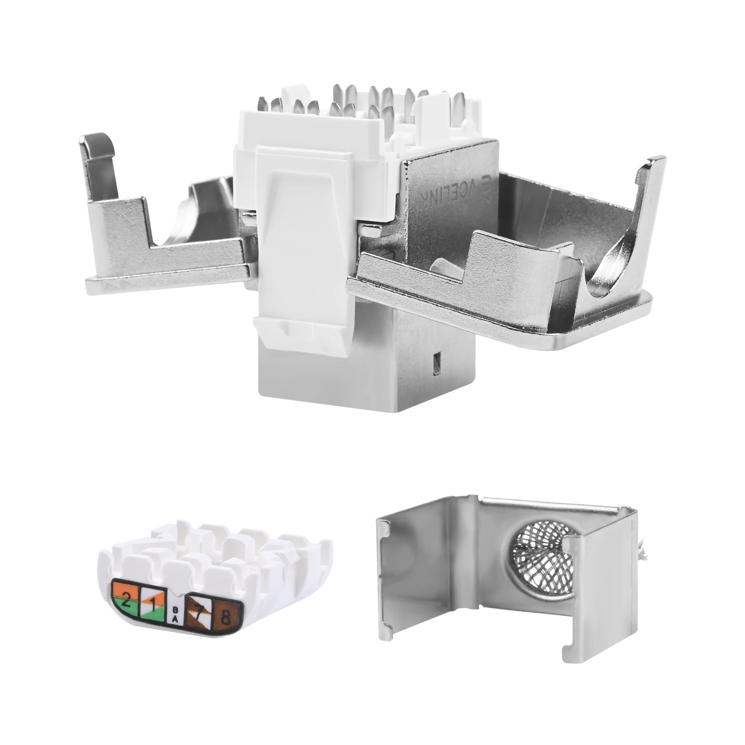 Cat7 STP Keystone Jack With Integrated Braided Shielding VCELINK 5 Cat7 STP Keystone Jack With Integrated Braided Shielding VCELINK - Image 3