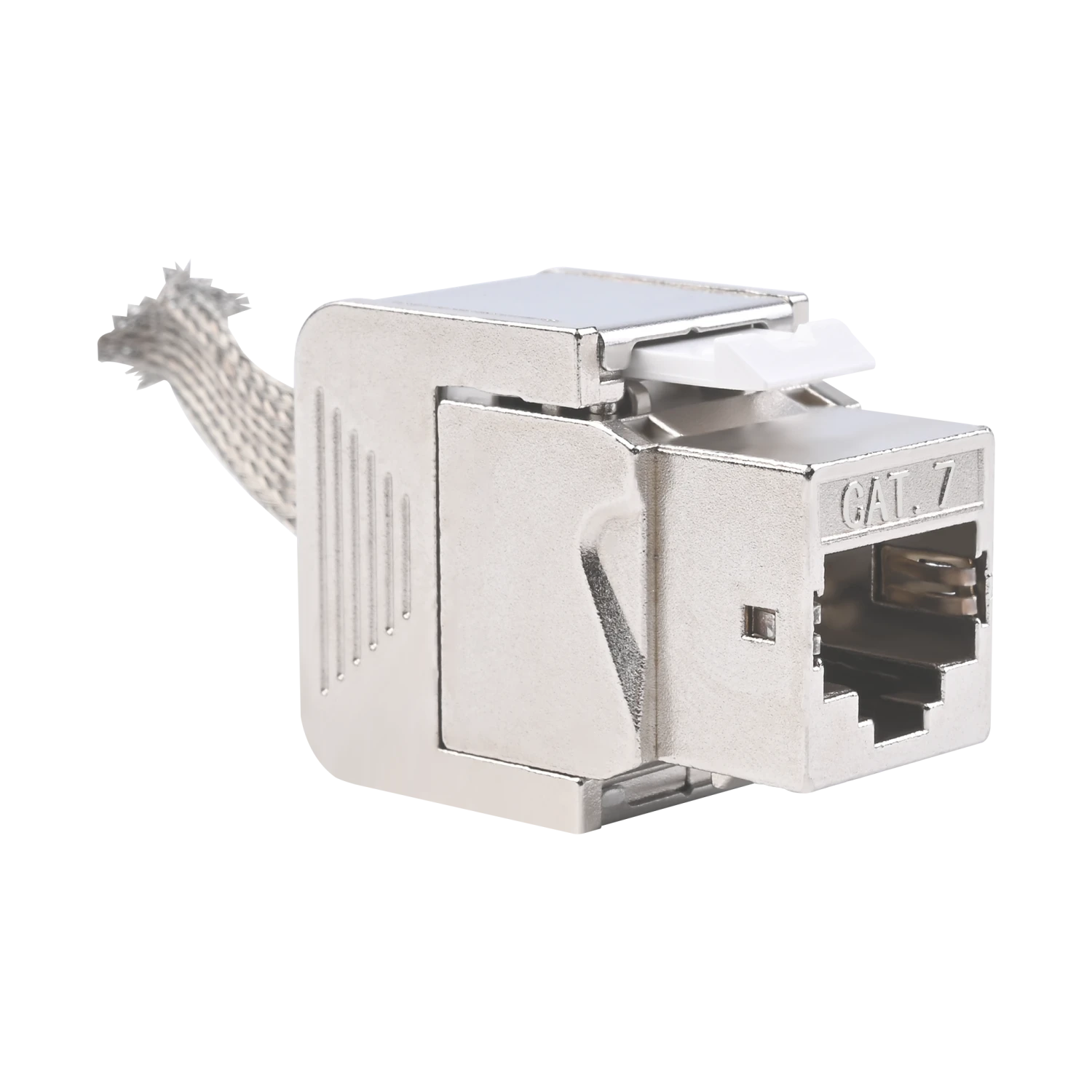 Cat7 STP Keystone Jack With Integrated Braided Shielding VCELINK 3 Cat7 STP Keystone Jack With Integrated Braided Shielding VCELINK