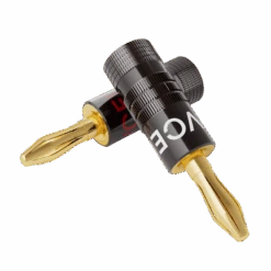 24K Gold Plated Dual-Screw Type Speaker Banana Plugs VCELINK -VCELINK SHOP MC206 Angle