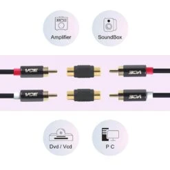 RCA Female To Female Coupler VCELINK -VCELINK SHOP MC533 12P 3