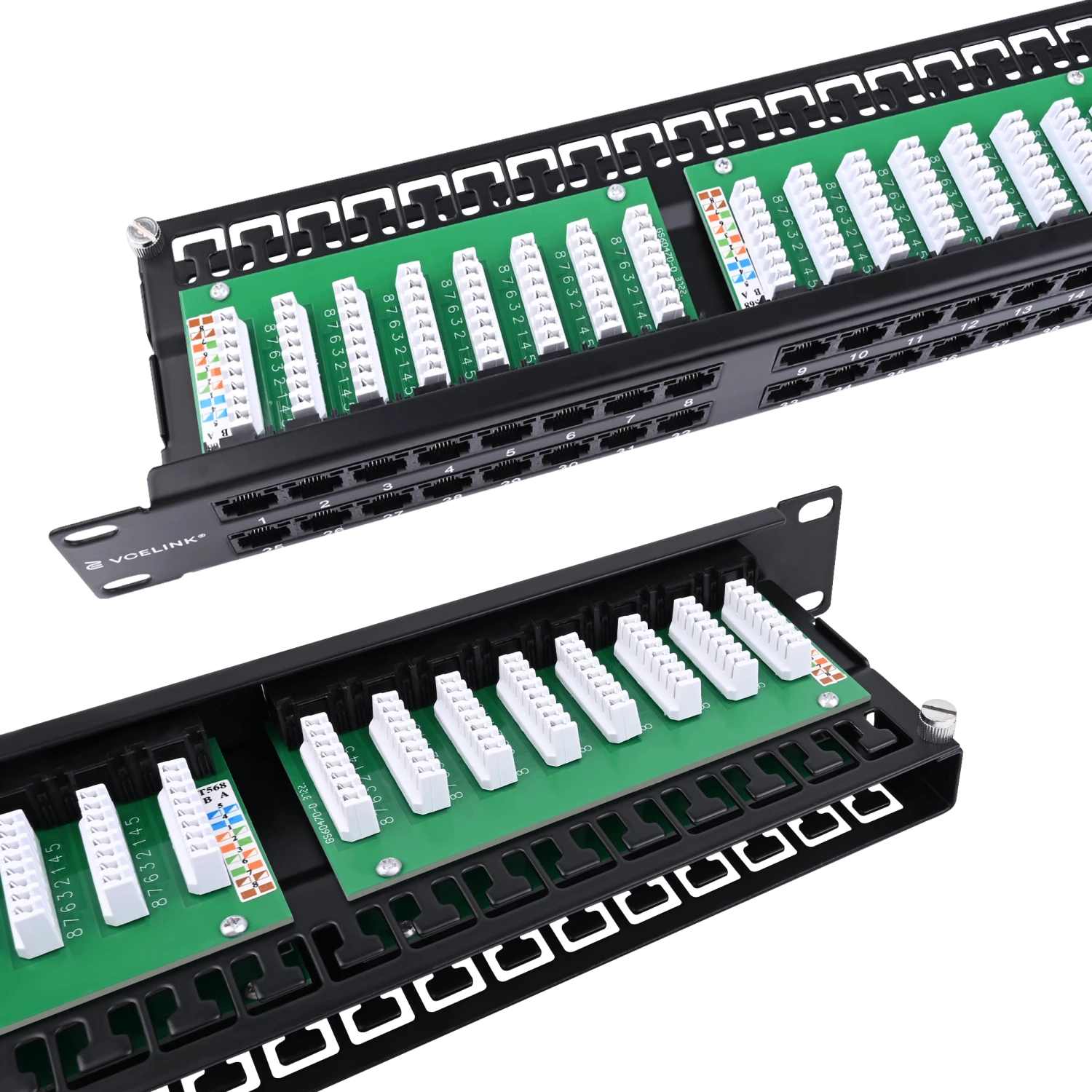 High-density 48 Port Cat5e UTP Patch Panel VCELINK 4 High-density 48 Port Cat5e UTP Patch Panel VCELINK - Image 2