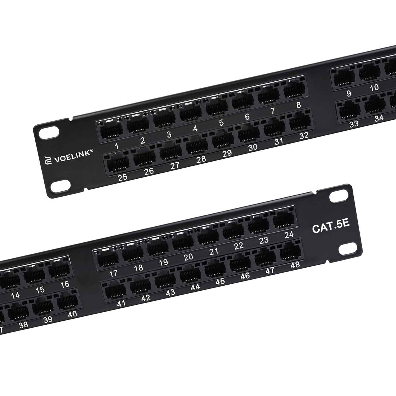 High-density 48 Port Cat5e UTP Patch Panel VCELINK 3 High-density 48 Port Cat5e UTP Patch Panel VCELINK