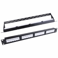 Unshielded Cat5e Patch Panel With Dustproof Cover, 24 Port VCELINK -VCELINK SHOP P193DP 5E Angle 1 006907ea a96b 4beb a4d4 e7439f714031