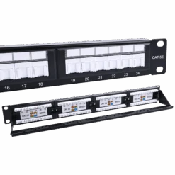 Unshielded Cat5e Patch Panel With Dustproof Cover, 24 Port VCELINK
