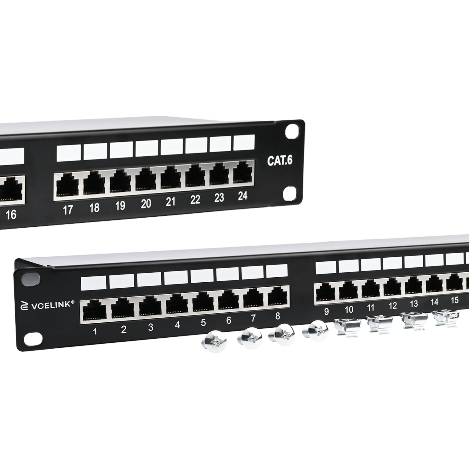 Cat6 Shielded Patch Panel 24 Port VCELINK 3 Cat6 Shielded Patch Panel 24 Port VCELINK