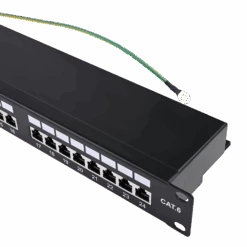 Cat6 Shielded Patch Panel 24 Port VCELINK 10 Cat6 Shielded Patch Panel 24 Port VCELINK -VCELINK SHOP P196PB 24P Angle 3
