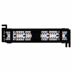 12-Port Cat6 Unshielded Patch Panel VCELINK -VCELINK SHOP P197ZT 12P Bake
