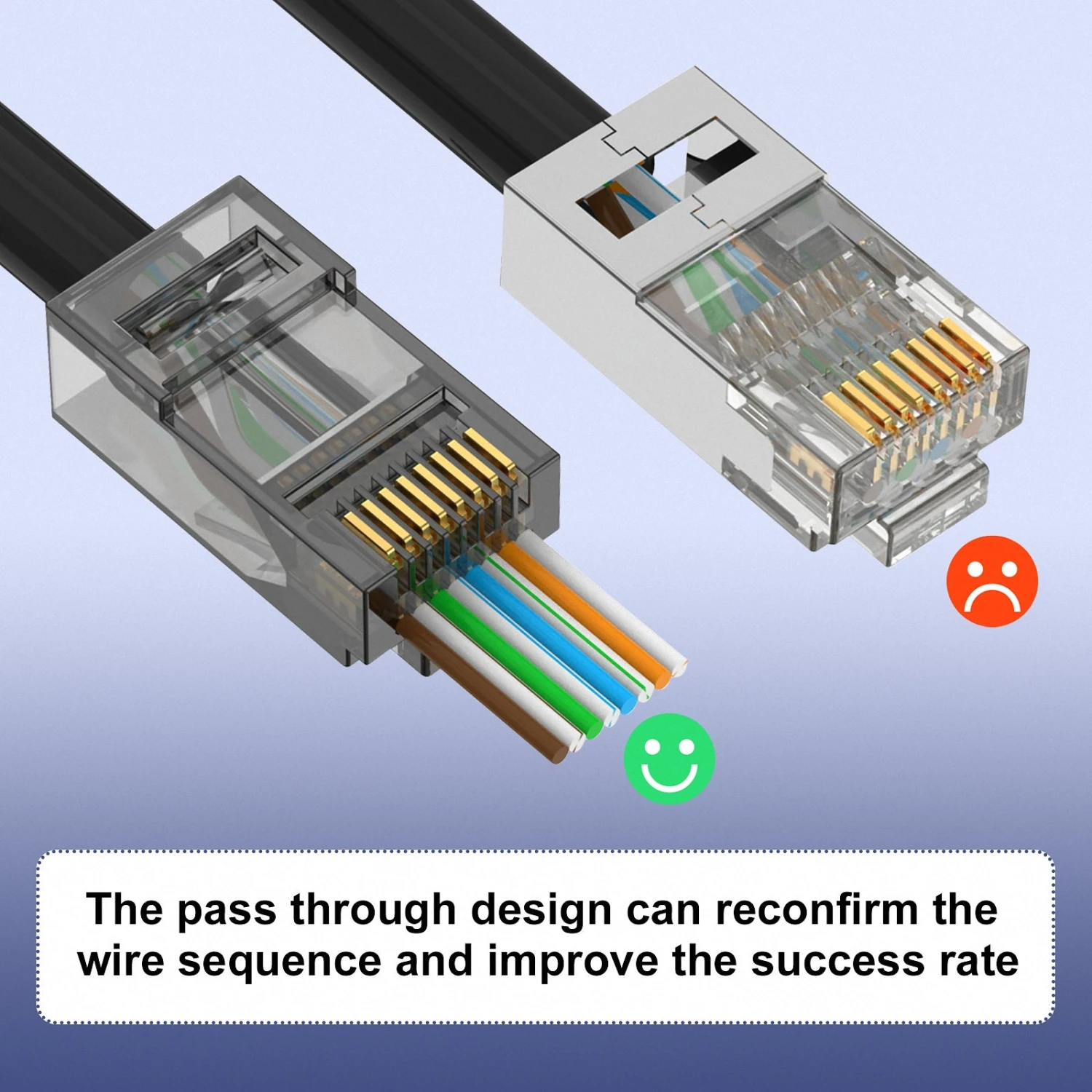 Cat6 RJ45 Pass Through Connector VCELINK 8 Cat6 RJ45 Pass Through Connector VCELINK - Image 6