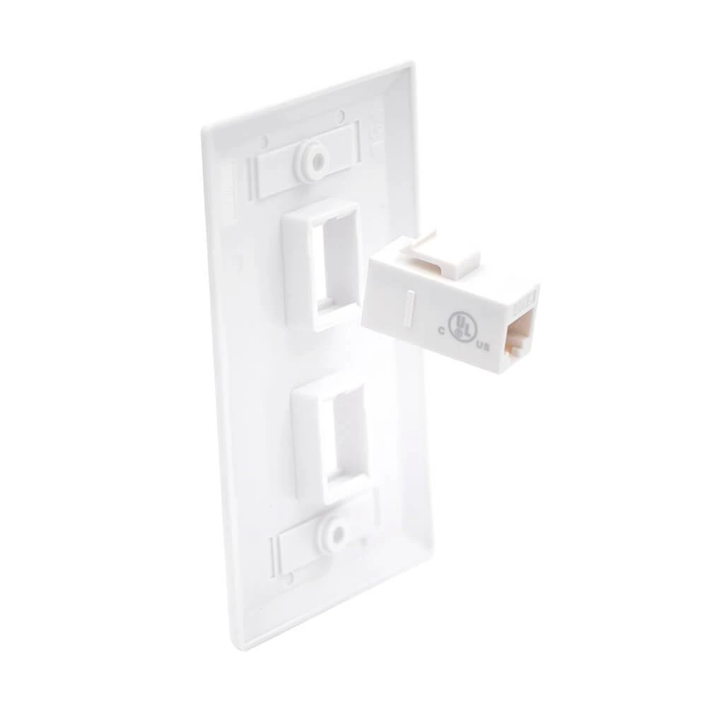 Cat6 Wall Plate 2 Port UL Listed VCELINK 4 Cat6 Wall Plate 2 Port UL Listed VCELINK - Image 2