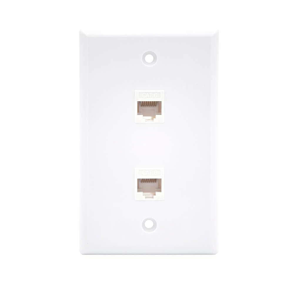 Cat6 Wall Plate 2 Port UL Listed VCELINK 3 Cat6 Wall Plate 2 Port UL Listed VCELINK