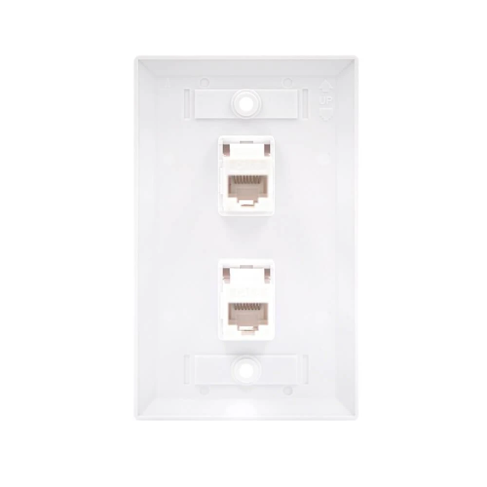 Cat6 Wall Plate 2 Port UL Listed VCELINK 5 Cat6 Wall Plate 2 Port UL Listed VCELINK - Image 3