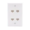 RJ45 Wall Plate 4 Port UL-Listed VCELINK -VCELINK SHOP WP4 2261