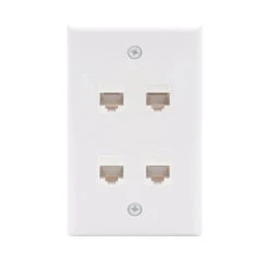 RJ45 Wall Plate 4 Port UL-Listed VCELINK